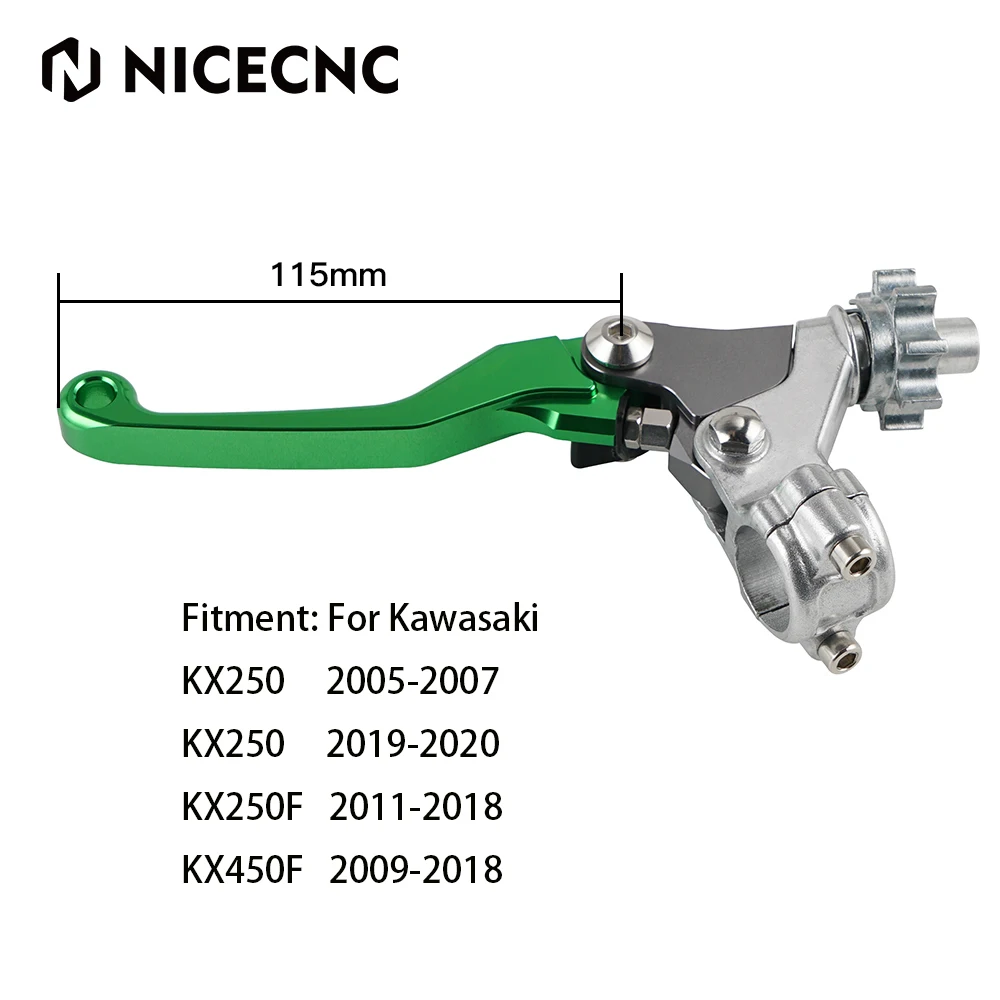 NICECNC Brake Clutch Lever For Kawasaki KX250 KX 250 2005-2007 2019-2020 KX250F KXF250 2011-2018 KX 450 F  2009-2018 Aluminum