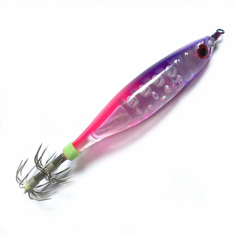 50Pcs Squid Jigs Hard Bait 3D Eyes 10cm 13g Octopus Fishing Lures Squid Hook Artificial Sea Fishing Bait Shrimp Lure