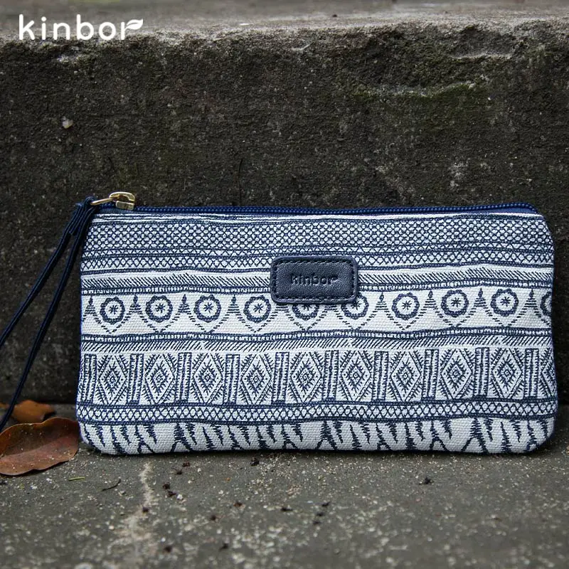 KINBOR Bohemian Style Creative Pencil Bag High-capacity Student Pencil Case 1PCS