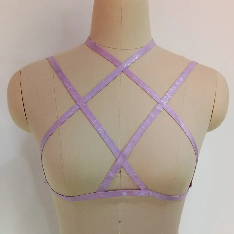 ملابس داخلية مثيرة مفتوحة الكأس الصدرية عالية المرونة المرأة الرسن عبودية الجوف خارج الاكسسوارات حمالات Sans Bretelle الاباحية الملابس الداخلية #4