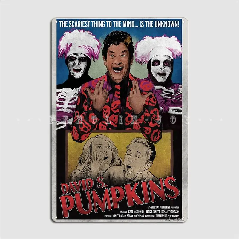 

David S. Pumpkins Vintage Style Poster Metal Plaque Club Bar Wall Decor Cinema Kitchen Design Tin Sign Poster