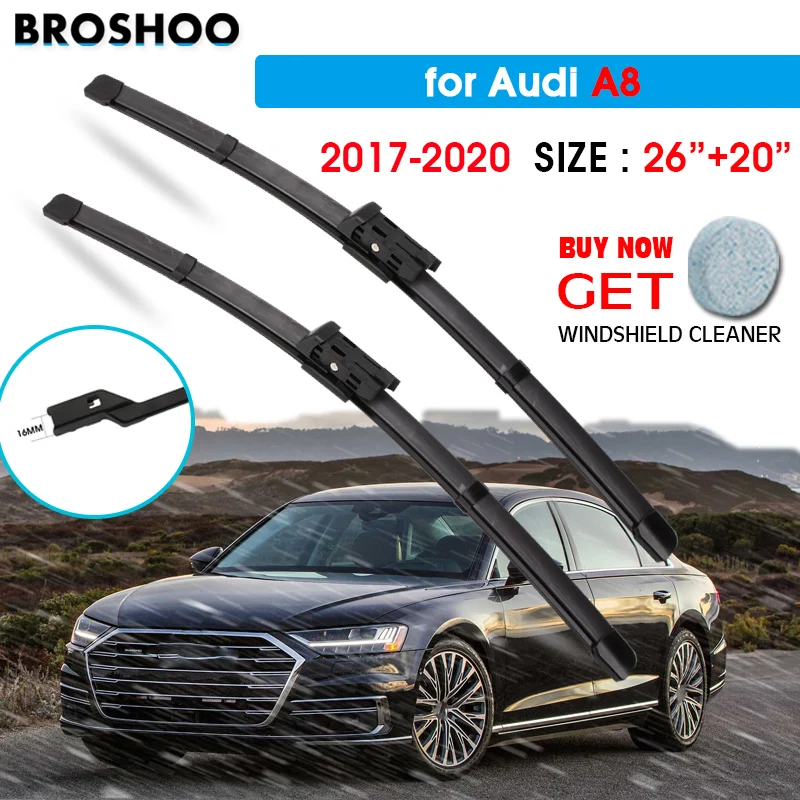 

Car Wiper Blade For AUDI A8 26"+20" 2017-2020 Auto Windscreen Windshield Wiper Blade Window Wash Car Equipped Push Button