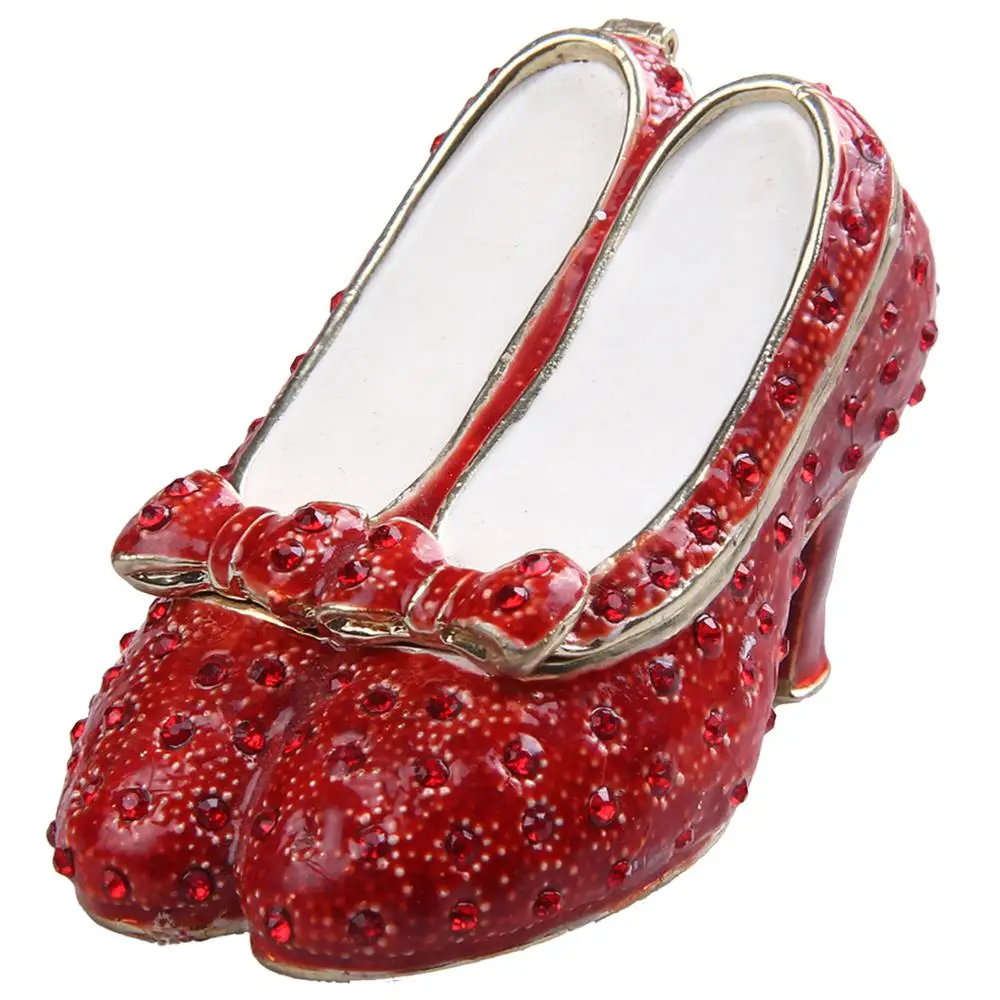 Wizard of Oz Gifts Slipper Bejeweled Jewelry Trinket Box Metal Home Decoration Birthday Present