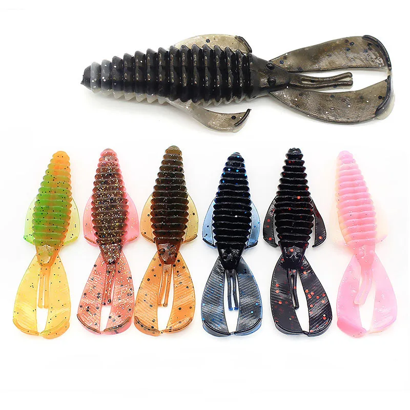 5pcs/2pcs Fishing Soft Lure 80/4.5g 120mm/15.5g Jig Wobblers Swimbait Silicone Baits Shrimp Bass Perch Lure Artifical Craws Bait