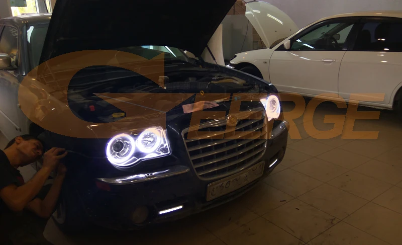 For Chrysler 300 C 300C 2004 2005 2007 2008 2009 2010 Excellent Day Light 4 Pcs Ultra Bright Smd Led Angel Eyes Kit Halo Rings