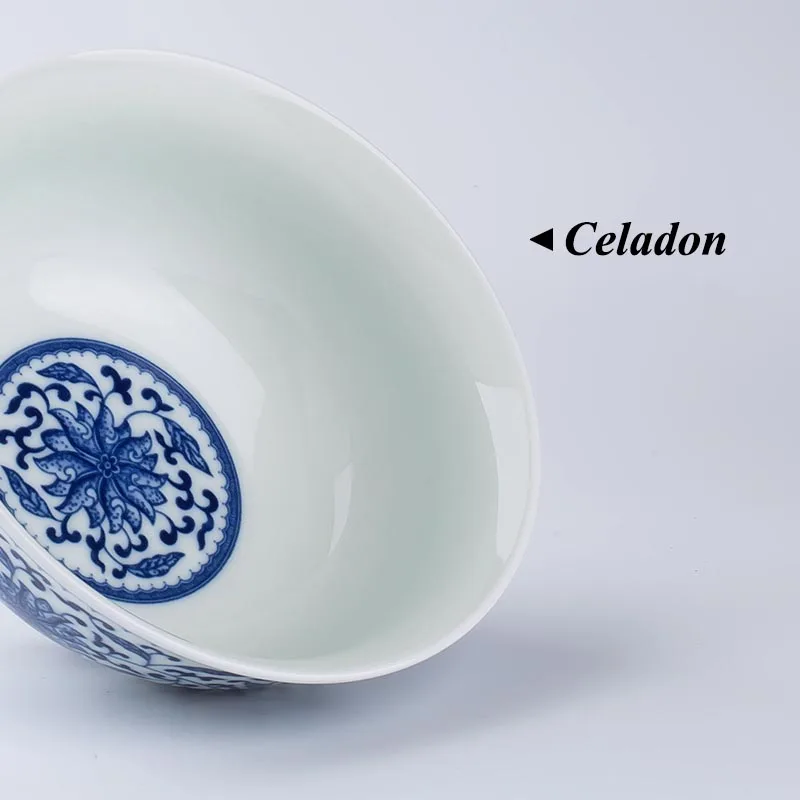 4/5/6/7.5 inch Jingdezhen Blue and White Porcelain Ceramic Ramen Bowl Chinese Household Rice Soup Bowls Kitchen Tableware Crafts