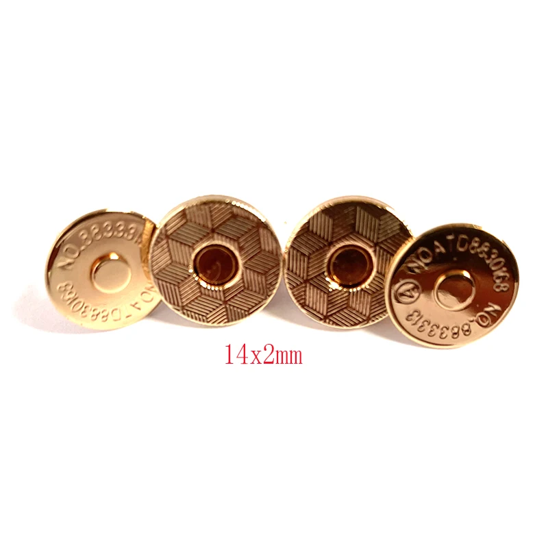 Rose Gold Magnetic Snap Fasteners Clasps Buttons Handbag Purse Wallet Craft Bags Parts Accessories 14mm 18mm