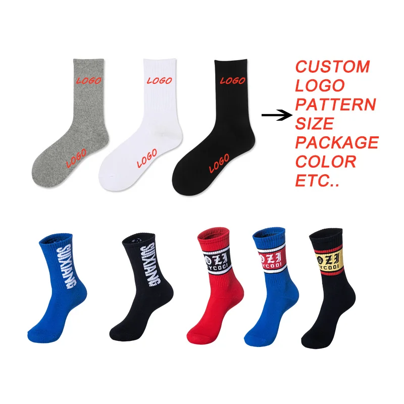 High Quality Custom Socks Factory Customize Crew Cocks Calcetines Custom Socks