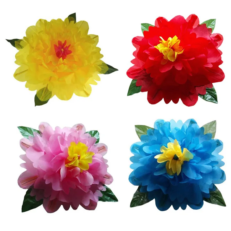 

Peony Production (60cm,Yellow/Red/Blue/Pink Color available) Magic Trick Stage Gimmick Comedy Empty Hand Appearing Flower Magia