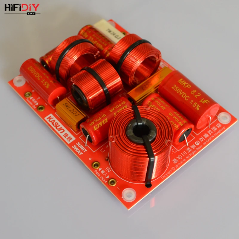 HIFIDIY LIVE S-368C 3 Way 3 speaker Unit (tweeter + mid +bass )HiFi Home Speakers audio  Frequency Divider Crossover Filters