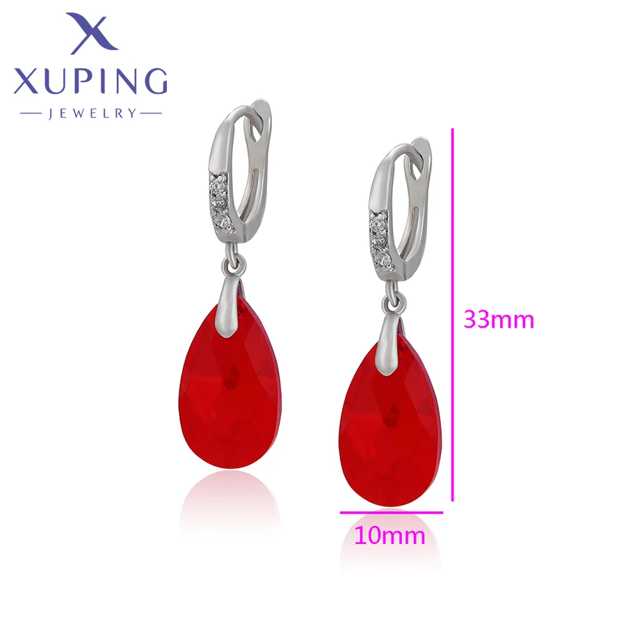 Xuping Jewelry Summer Sale Fashion Drop Shaped Crystal Earring of Popular Europen Design for Women 810663834