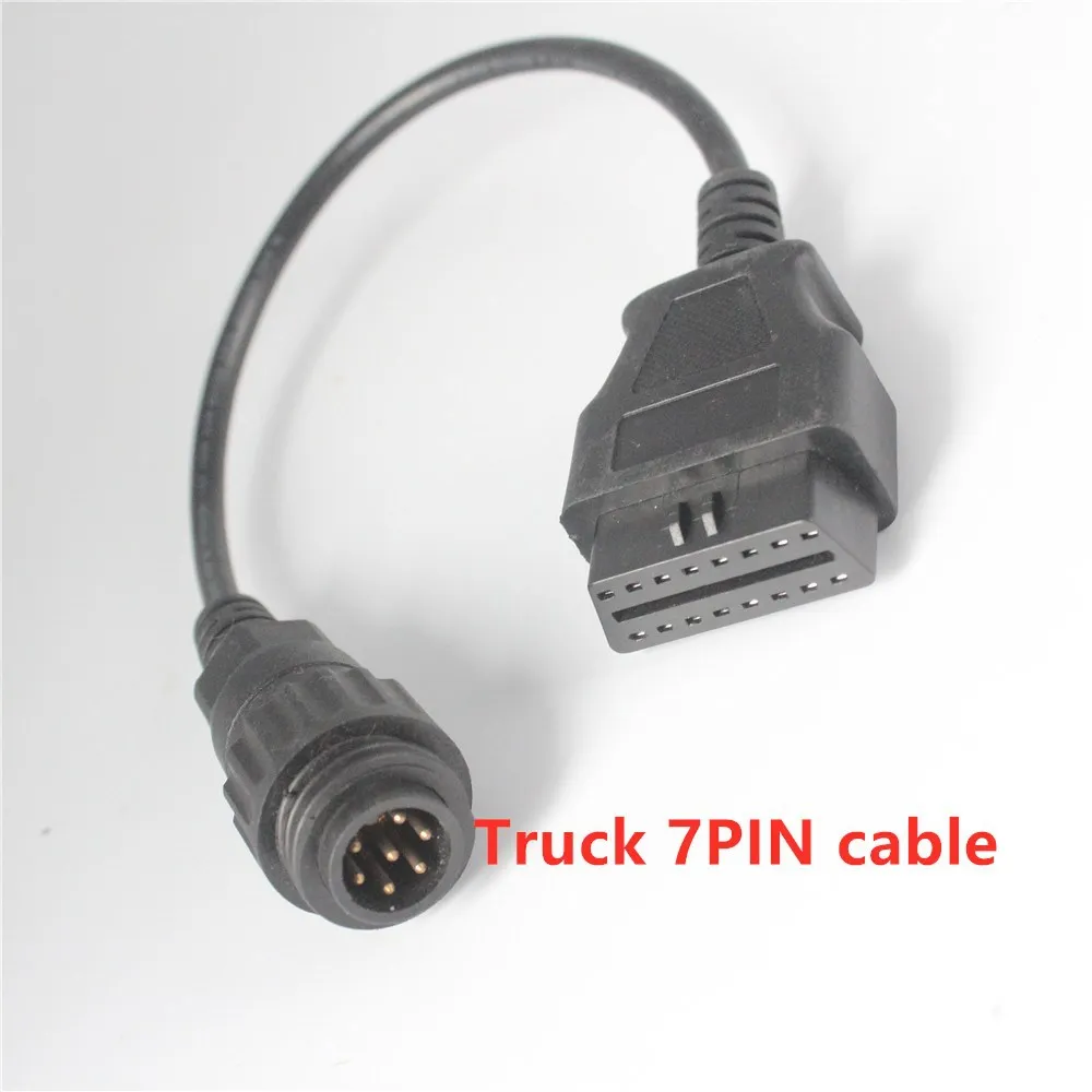 OBD 7 Pin To 16 Pin Converter OBDII Cable for Diesel Truck Diagnostic OBD2 Cable for Knorr Wabco Trailer 7Pin Connector Adapter