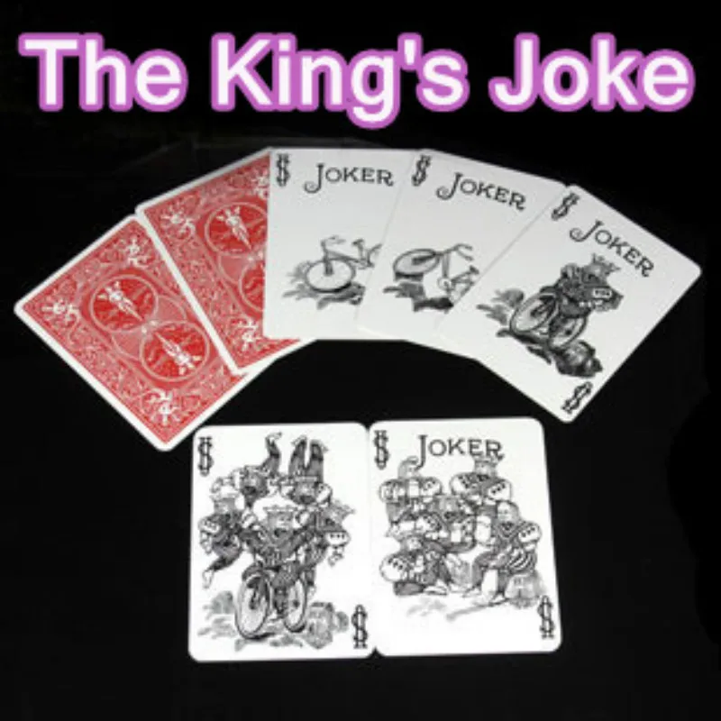 

The King's Joke Gimmick Card Magic and Trick Decks Close Up Performer Beginner Magic Props Illusions Street Magia Easy To Do