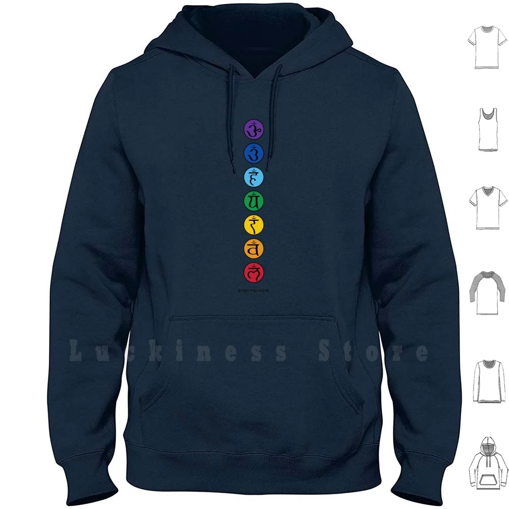 Chakras Hoodies Chakra Rainbow Yoga