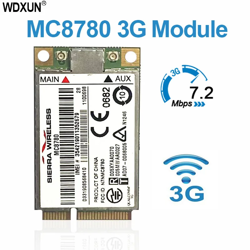 Unlocked Sierra MC8780 Hsdpa 3G Wwan 7.2Mbps Module Hsupa Hsdpa Umts Gprs Edge Pci-E 3G Module