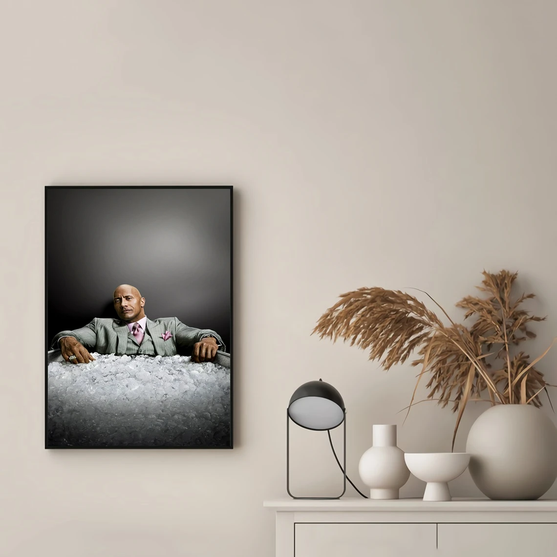 Ballers Movie Poster Dwayne Johnson Poster Canvas Print W Movie Poster Canvas Print Wall Painting Home Decoration ( No Frame )