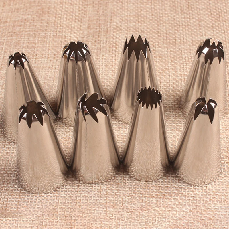 8-Piece Set Of Decorating Nozzles, Baking Cake Cream Tool Decorating Nozzle Set