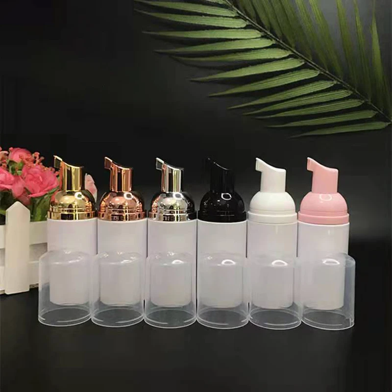 Factory Wholesale 60ml Plastic Foamer Pump Bottle Refillable Empty Cosmetic Bottle Cleanser Soap Dispenser Foam Container