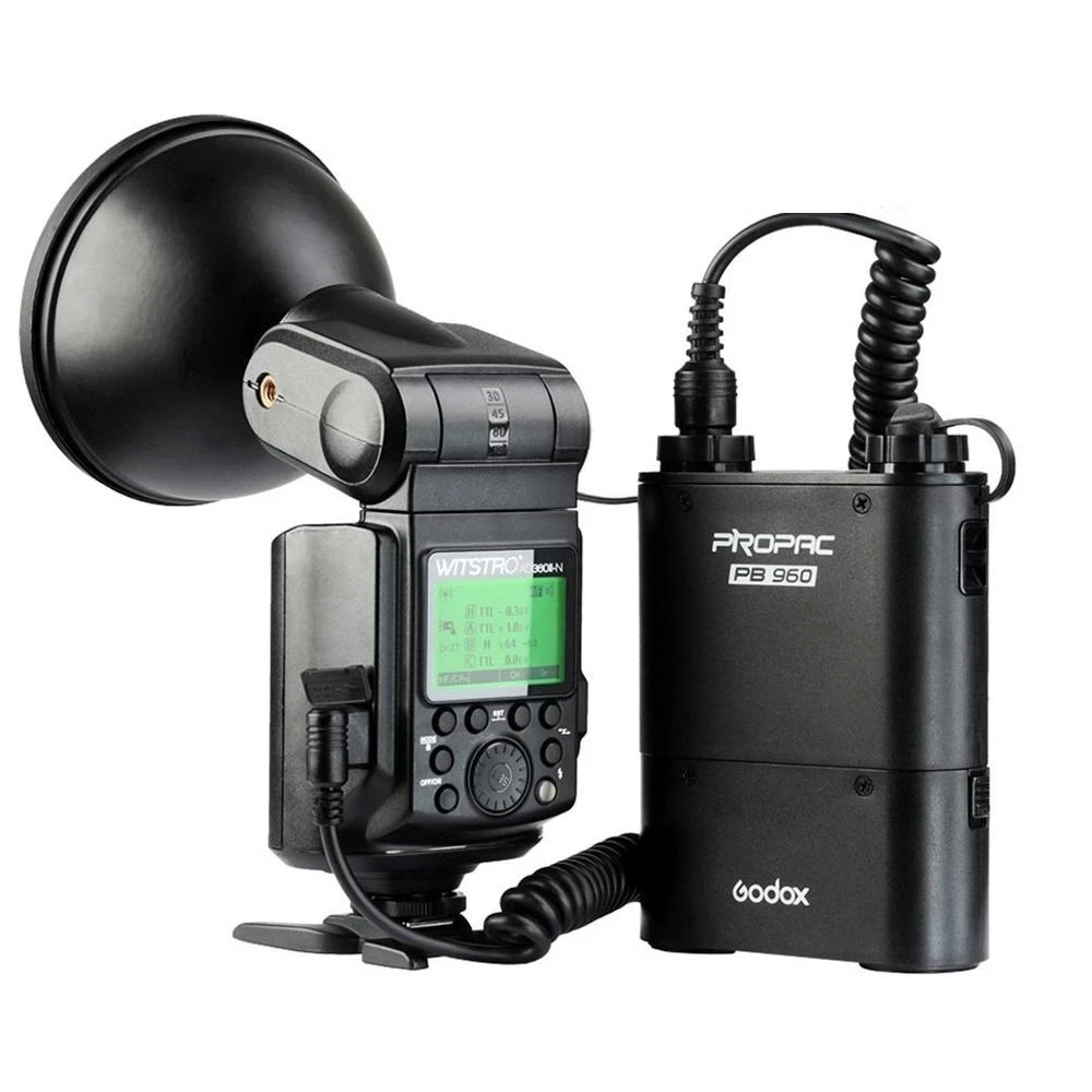 

Godox 360WS AD360II-N X Wireless I-TTL 1/8000S HSS Portable Speedlite Flash with PB960 Power Battery Pack for Nikon Camera