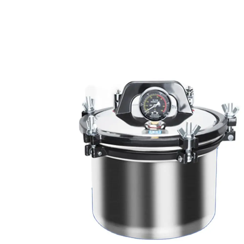 Portable Stainless Steel Heating Autoclave High Pressure Sterilizer Sterilization Pot Pressure Steam 8L/18L/24L