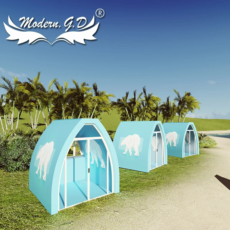 Customized Outdoor clamping Tent luxury steel prefab dome house