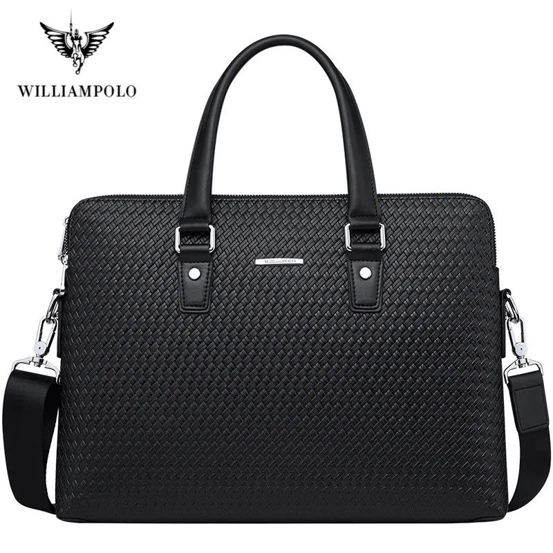 2020 Brand Business Men\'s Briefcase High Quality Totes Leather Men Laptop Handbags Messenger Bags For Male