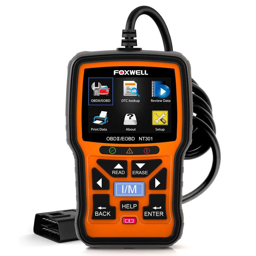 FOXWELL NT301 OBD2スキャナー チェックエンジンコードリーダー プロ
