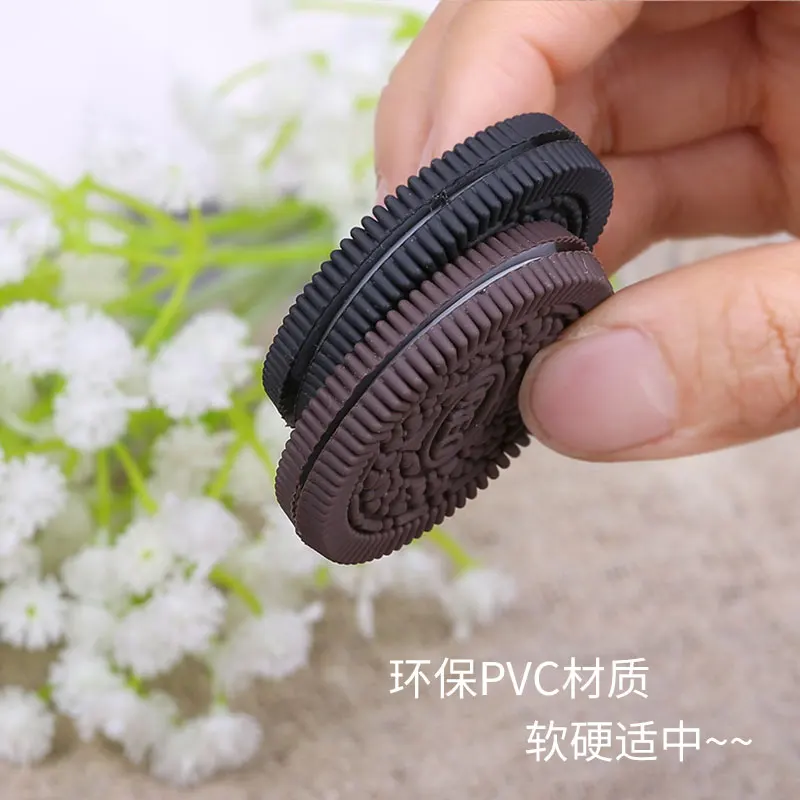 Artificial Chocolate Sandwich Pastry Biscuit Model, Fake Snacks, Artificial Decorations, Foods Pu, 6Pcs, Lot