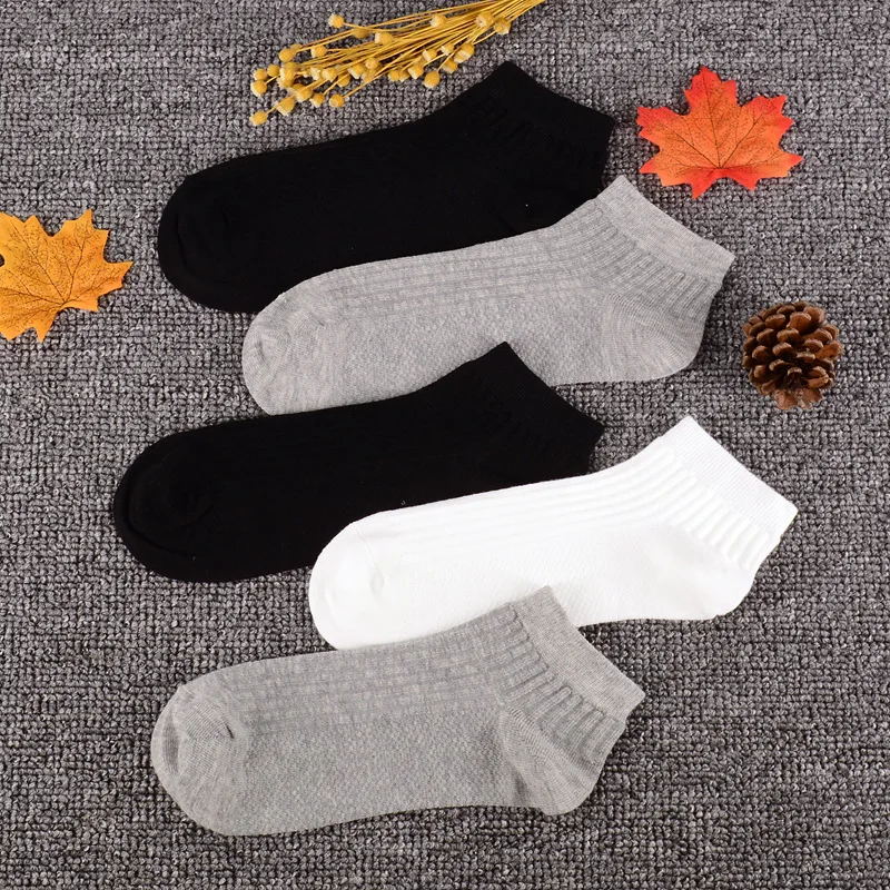 2 Pairs 1 Lot kobiety skarpetki oddychające skarpetki jednokolorowe krótki głęboki dekolt skarpety biały czarny Calcetines Mujer 100 bawełna Sox Soks — zdjęcie 6