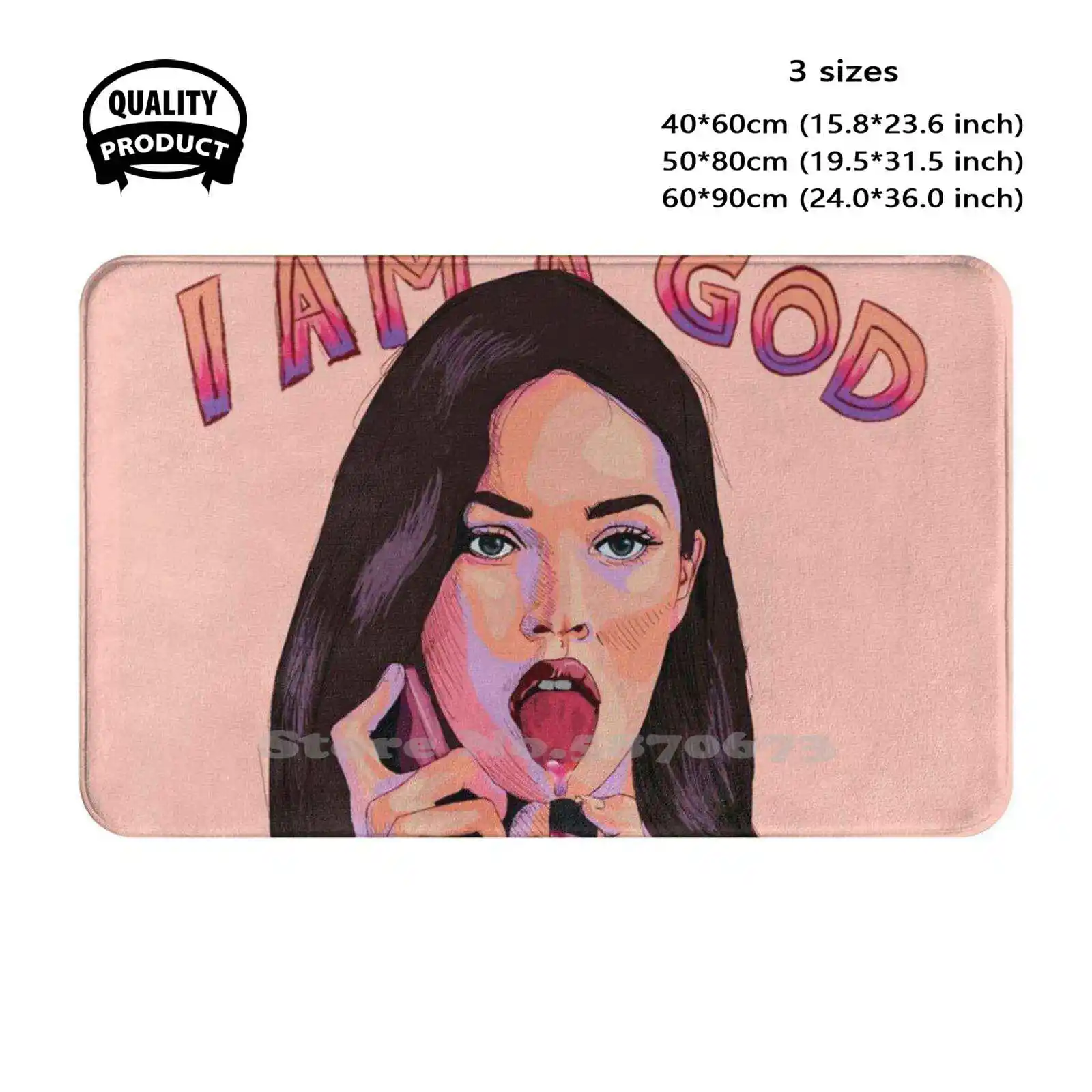 I Am A God Soft Cushion Home Carpet Door Mat Car Rug Jennifers Megan Fox Cody Retro Fire Iamagod Cult Movie Classic Amanda