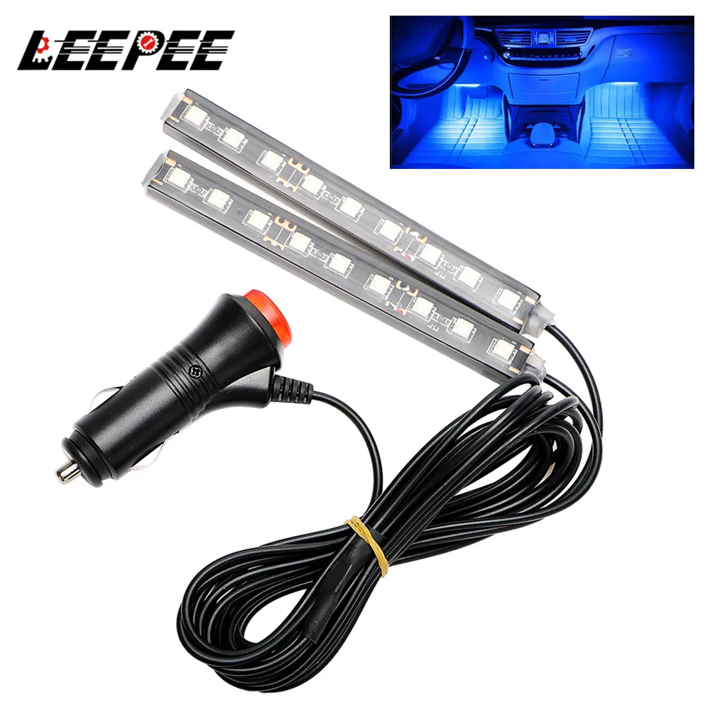 

LED Strips Lights Cigarette Lighter Adapter Decorative Lamp Car-styling 12V Dash Floor Foot DIY Car RGB Ambient Lights Interior