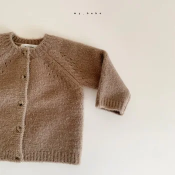 Baby Cotton Knit Cardigan Jacket 3 Autumn New Baby Boys Girls Coat Baby Sweater Toddler Knit Cardigans Newborn Knitwear Long-sleeve Cotton Baby Jacket Tops 3