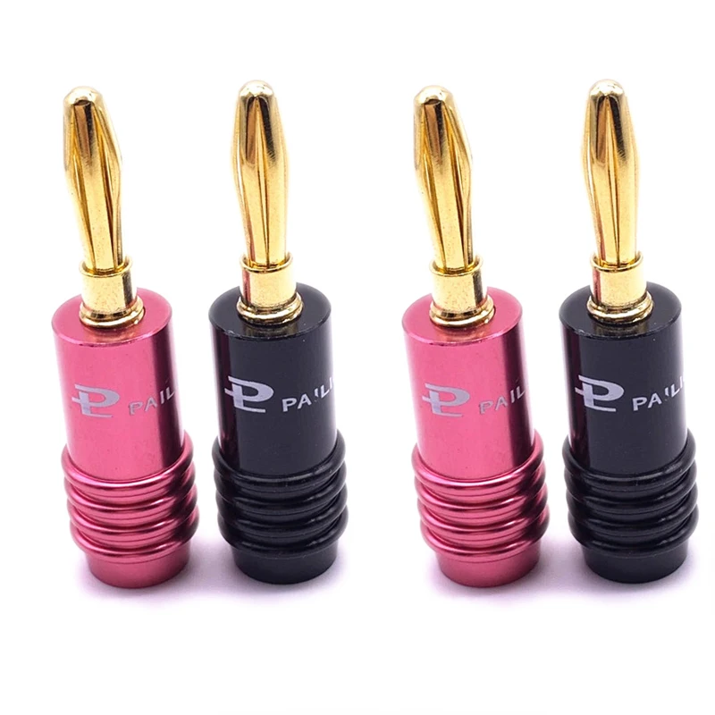 Pailic alta fidelidade 10 peça banhado a ouro 3.5mm plug rca interface de áudio rca plugue de áudio conector 3.5 banana cabeça terminal post