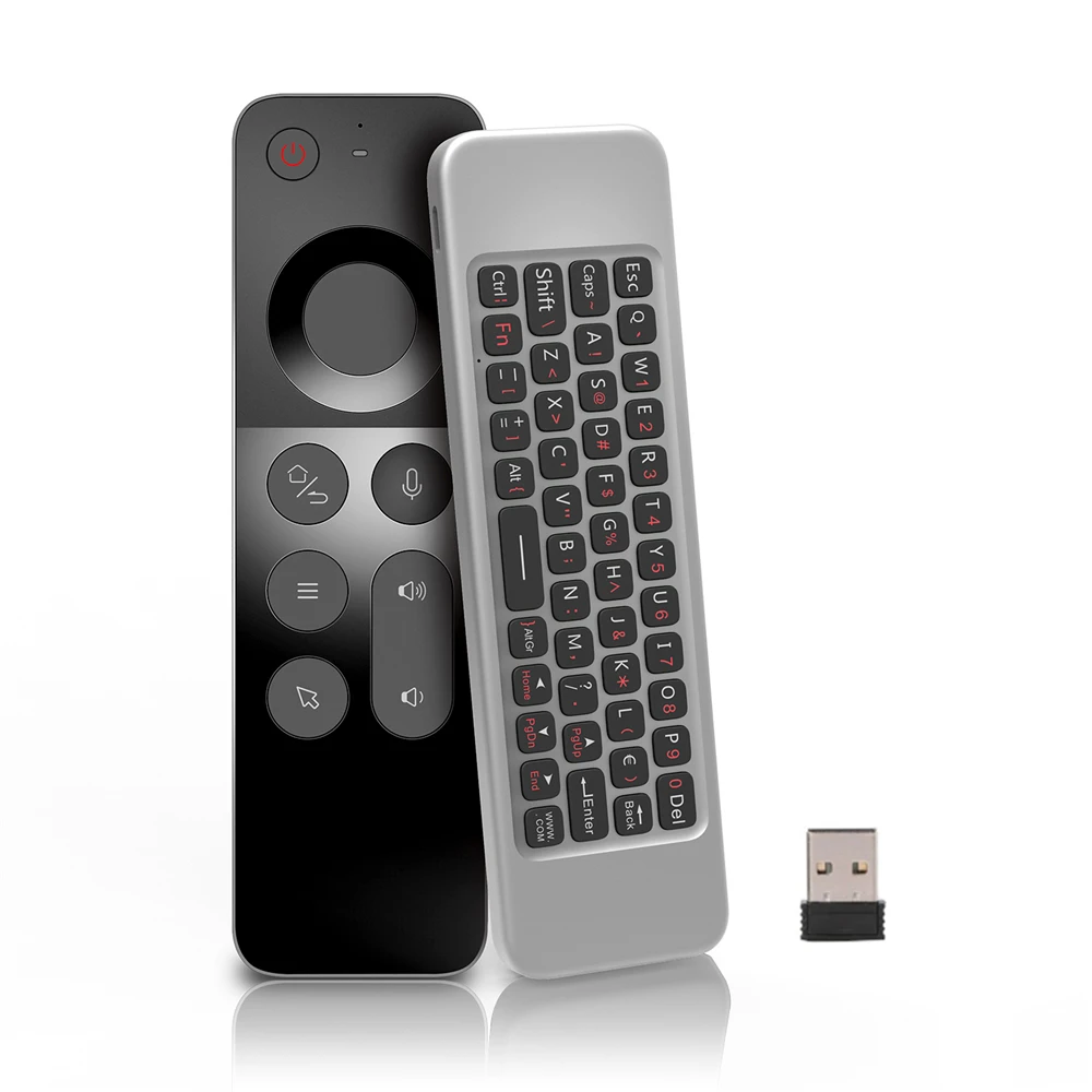 

for Mac OS W3 2.4G Wireless Voice Air Mouse Remote Control Mini Keyboard for Android TV BOX for Windows Linux Gyroscope Remote