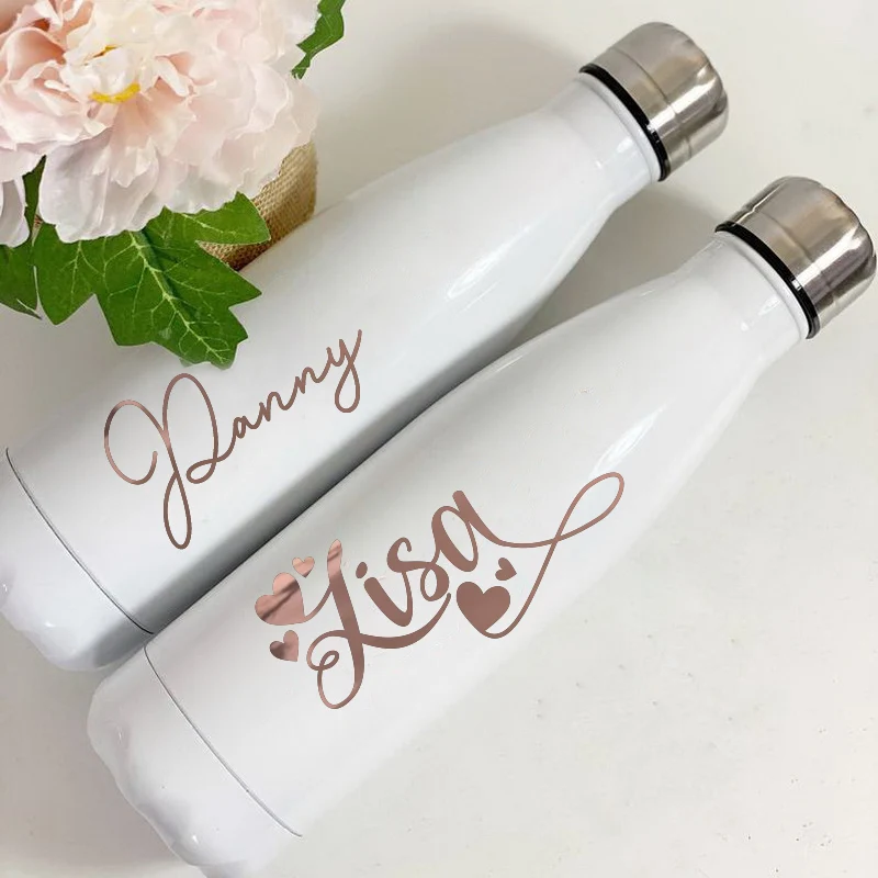 Personalized Insulated Sports Water Bottle Custom Name Portable Travel Personalized GiftWedding Tumbler Bridesmaid Memorial GIft