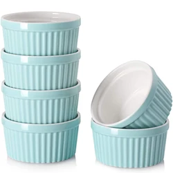 Ramekins for Creme Brulee Porcelain Ramekins Oven Safe, Classic Style Ramekins for Baking Souffle Ramekins Ramekins Bowls