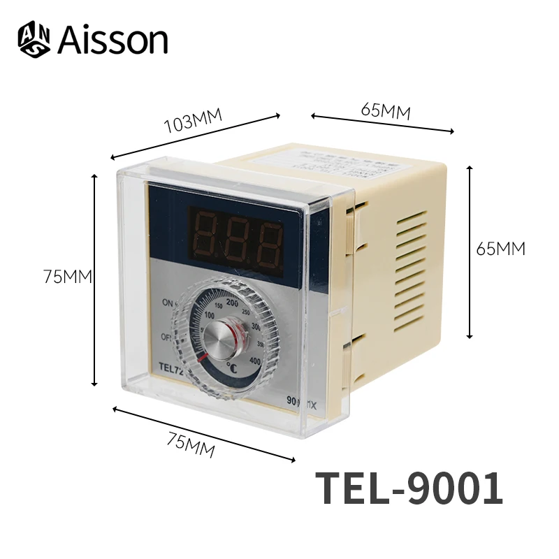 TED-2001 TEL72-9001X Temperature Controller K Type E Type Digital Pointer Thermostat 400 Celsius 220VAC 72*72mm