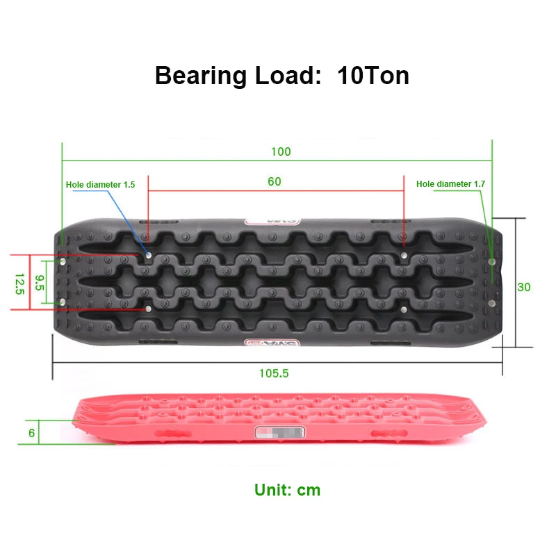 10T Car Off-Board Snow Chains Self Rescue Anti Skiding Plate Self-Driving Emergency Equipment Muddy Sand Traction Assistance