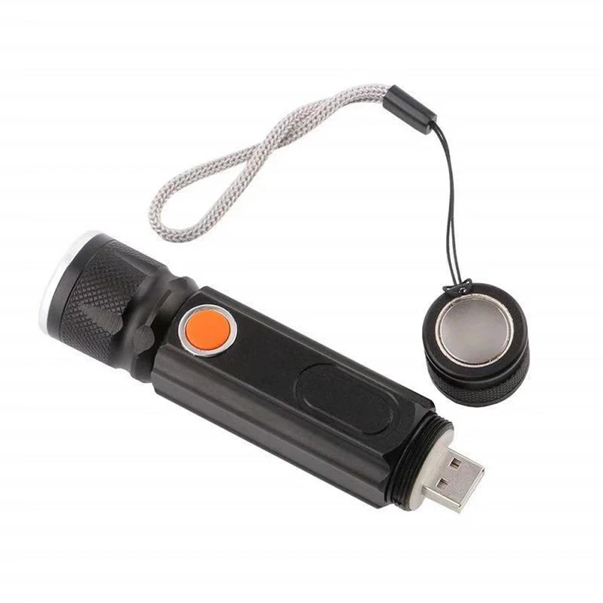 Latarka LED T6 wysokie lumeny latarki, przenośna lampy błyskowe z 3 trybami, Zoomable, wodoodporna do biwakowania na zewnątrz