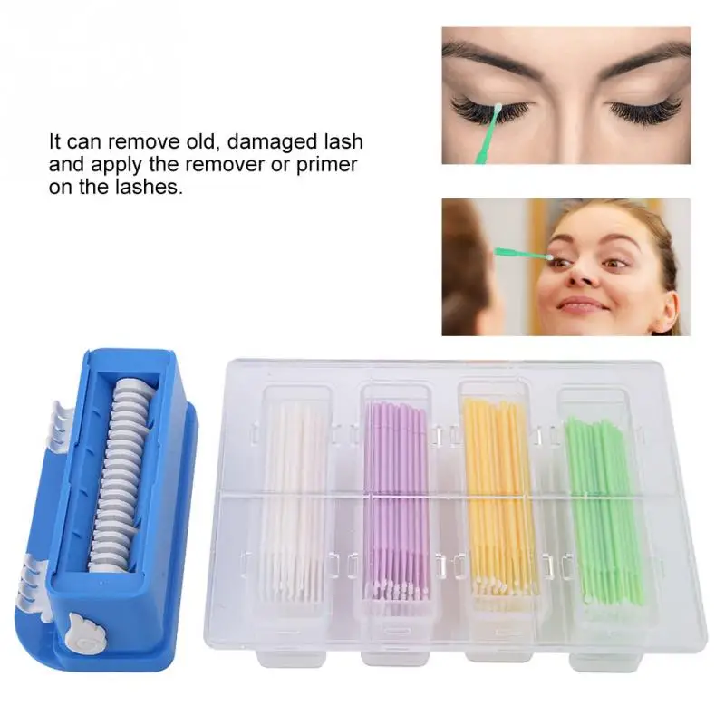 

4boxes Disposable Dental Micro Brush Set Fine Short Stick Cotton Swab Brushes Bendable With Case Dentistry Tools Teeth Whitening