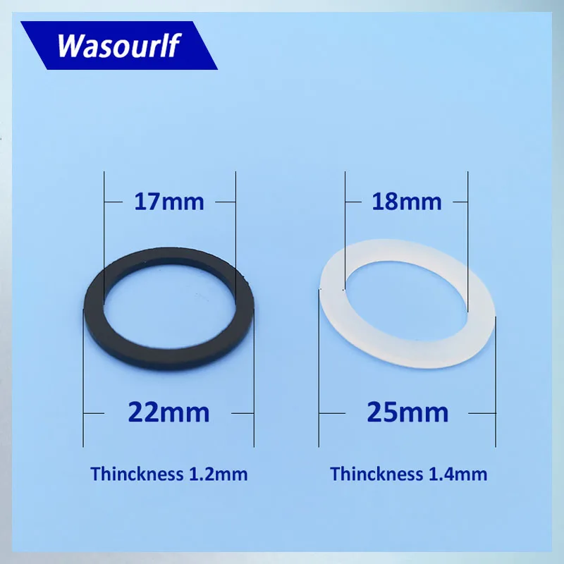 

Wasourlf 5 Pieces Round Flat Gasket 22 25mm Diameter Pipe Machine Rubber Ring Hermetic Seal Water Bathroom Faucet Accessory