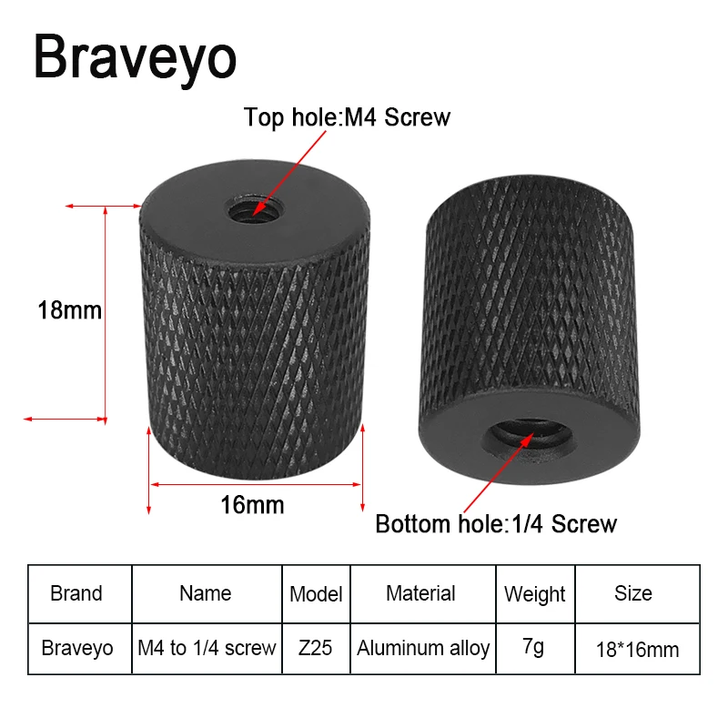 Dubbele Moer Adapter Schroef 1/4 tot M4 M5 M6 M8 M10 Camera Schroef Statief Balhoofd Monpod Mount schroef Voor Dslr Live Flash Beugel