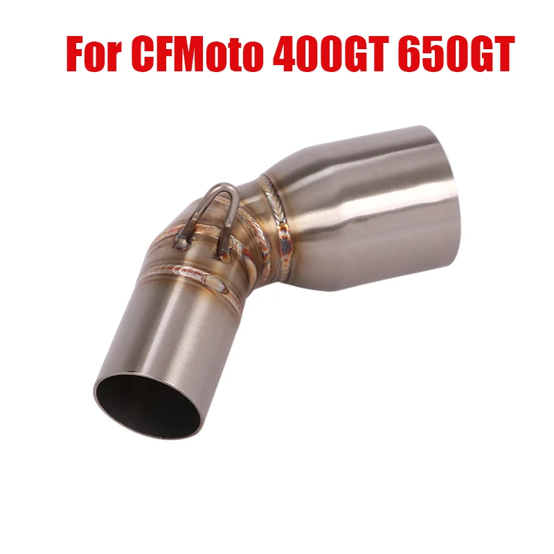 

For CFMoto 400GT 650GT Motorcycle Escape Link Pipe Exhaust System Mid Connect Tube Stainless Steel 51mm Slip On