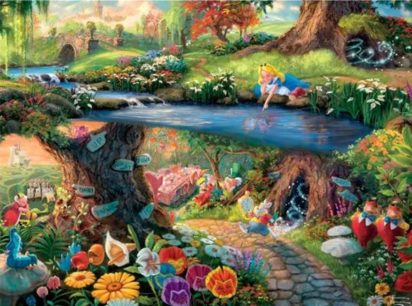 

Wonderland Counted Cross Stitch Kits Needlework Embroidery Crafts 16CT 14CT 18CT Unprinted Aida DIY Arts Handmade Home Decor