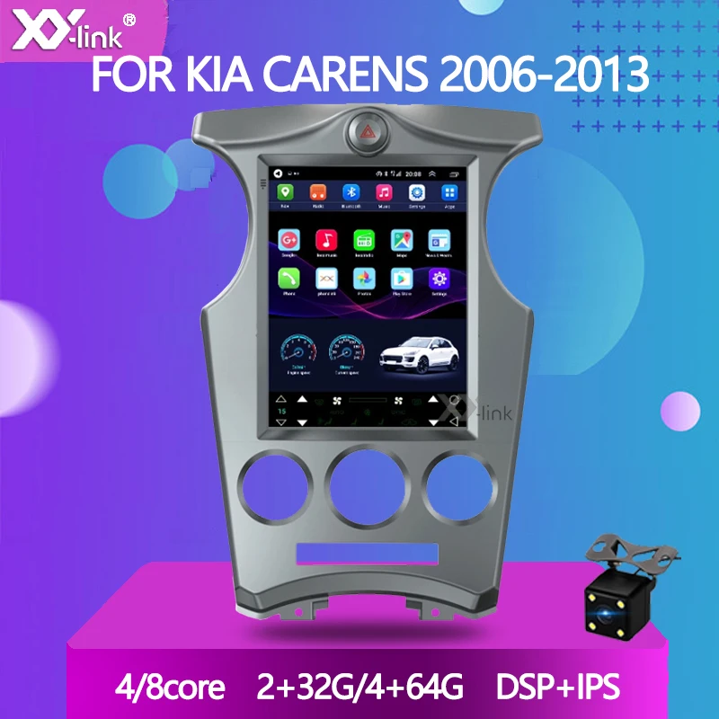 

9.7 Inch Tesla Style Screen Android 10.0 Car Multimedia Player For Kia Carens -2013 Car Radio Stereo GPS Navigation Autoradio