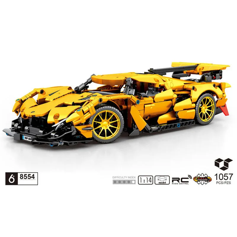 

Technical 1:14 Scale Block Super Sport Car Apollo Ie Intensa Emozione Model Radio 2.4ghz Remote Control Vehicle Brick Rc Toys