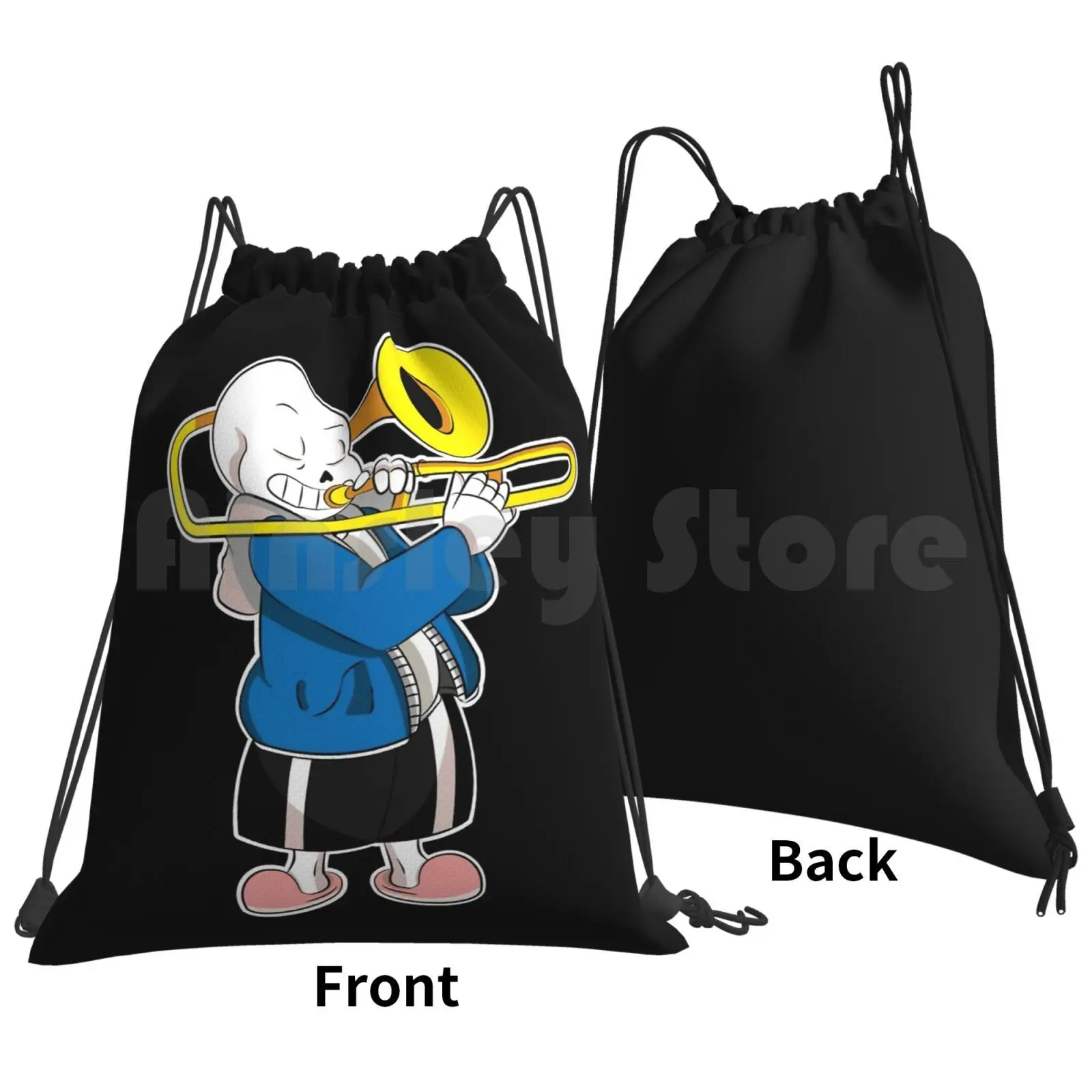 Undertale Sans Backpack Drawstring Bag Riding Climbing Gym Bag Attack Awesome Bones Brothers Bits Back Cute Cool Characters