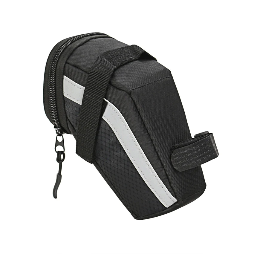 Borsa da sella per bicicletta da bicicletta, borsa da sella per bici impermeabile, borsa da tasca per strumenti di riparazione della bicicletta con strisce riflettenti