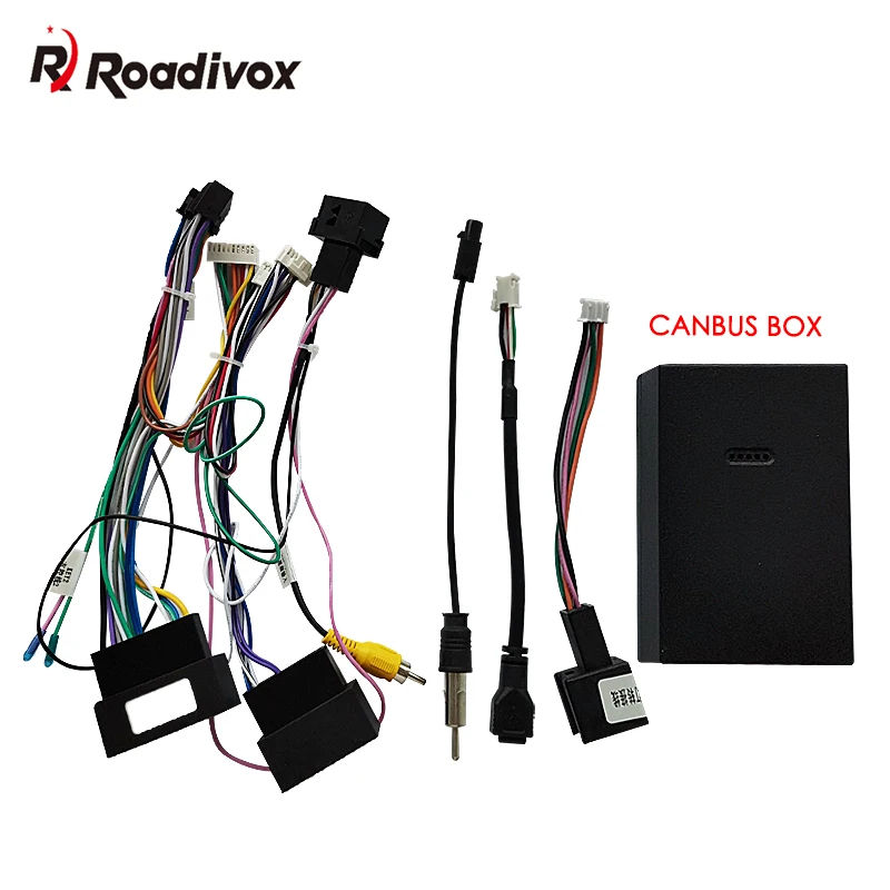 Car Audio 16PIN Android Power Cable Adapter With Canbus Box For Ford Ecosport Escape Ranger Edge Stereo Wiring Harness