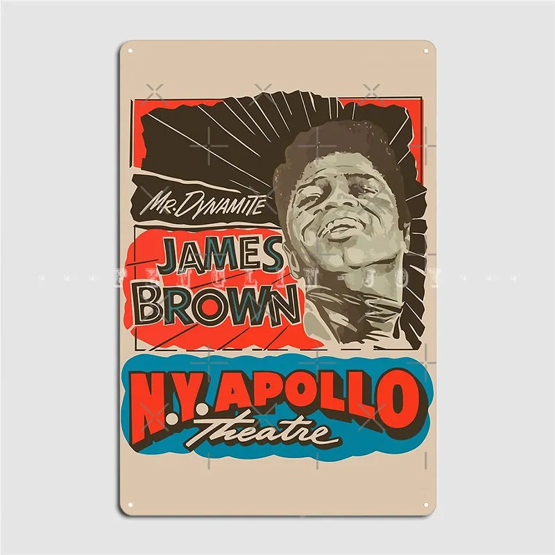 James Brown Poster Metal Plaque Club Living Room Personalized Plaques Tin Sign Posters